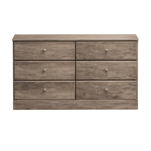 Astrid 6-Drawer Dresser - Drifted Grey