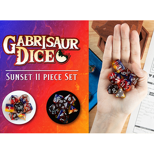 Little Dragon Gabrisaur 11-Dice Set: Sunset II