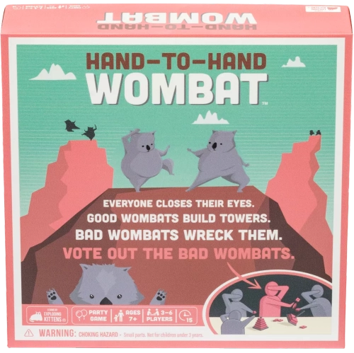EXPLODING KITTENS LL  C Hand-To-Hand Wombat 3-6 Players, Ages 7+, 15 Minutes