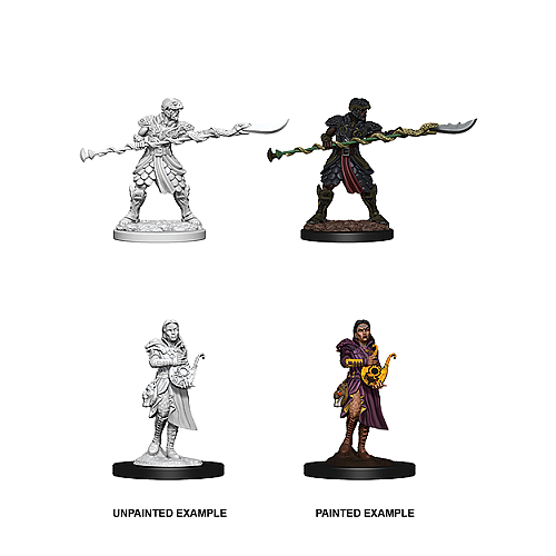 Image 1 of 1.. Dungeons & Dragons Nolzur's Marvelous Unpainted Miniatures: Yuan-Ti Pureblood Paladin & Yuan-Ti Pureblood Bard (Female)