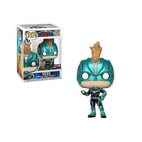 FUNKO  Pop Marvel Captain Marvel Vinyl Bobble-Head Vers (Masked) #434 Gamestop Exclusive (Eb Games Sticker)