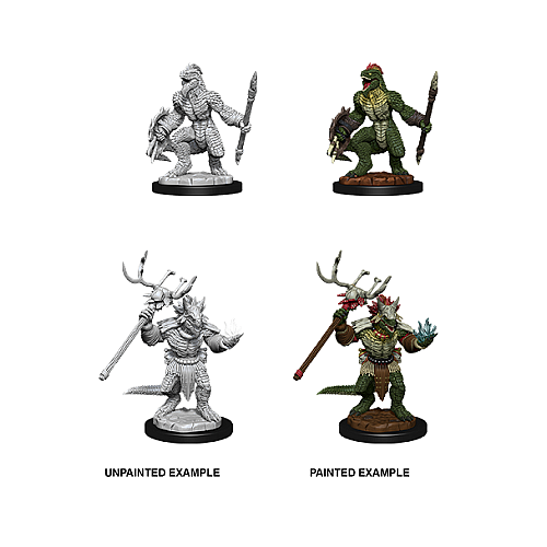 WIZKIDS GAMES  Dungeons & Dragons Nolzur's Marvelous Unpainted Miniatures: Lizardfolk And Shaman