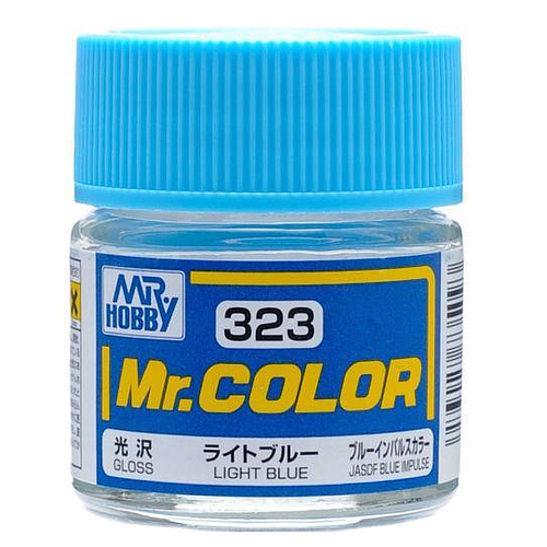 MR. HOBBY  Mr. Color 323 - Gloss/jasdf Blue Impulse (C323) Plastic Model Kit Paint In Light Blue