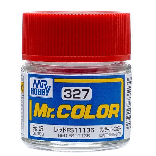 MR. HOBBY  Mr. Color 327 - Fs11136 Gloss/thunderbirds (C327) Plastic Model Kit Paint In Red