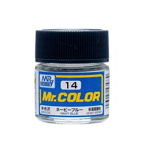 MR. HOBBY  Mr. Color 14 - Semi-Gloss/us Navy Aircraft (C14) Plastic Model Kit Paint In Navy Blue