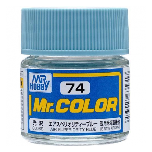 MR. HOBBY  Mr. Color 74 - Air Superiority (Gloss/us Navy Aircraft) (C74) 10Ml Gloss Lacquer Paint In Blue