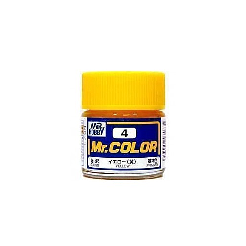 MR. HOBBY  Mr. Color 4 - Gloss/primary (C4) Plastic Model Kit Paint In Yellow