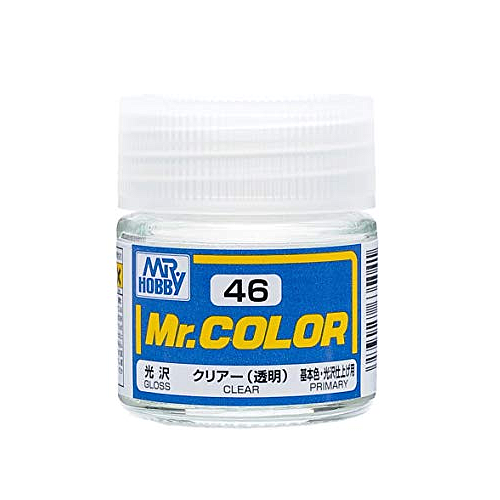 Mr. Color 46 - Clear Gloss/Primary Plastic Model Kit Paint