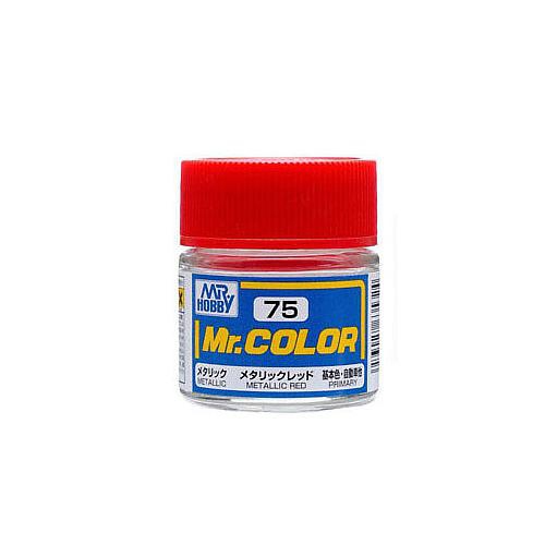 Mr. Color 75 - Metallic Red Metallic/Primary (C75) Plastic Model Kit Paint