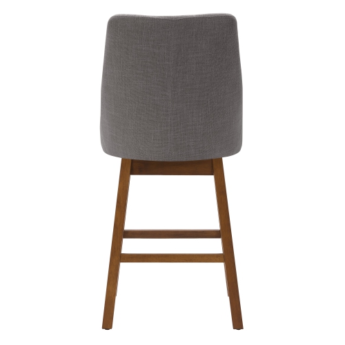 Tabouret de bar en tissu à dossier Boston, lot de 2