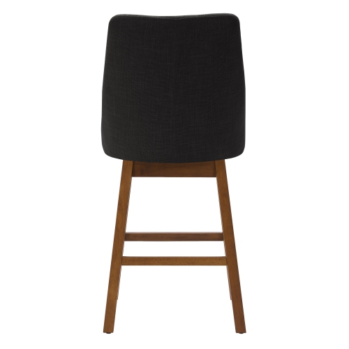 Tabouret de bar en tissu à dossier Boston, lot de 2
