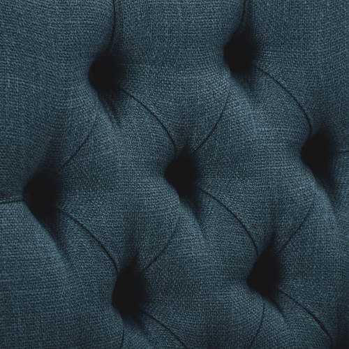 CorLiving DBT-103-B Boston Counter Height Tufted Fabric Barstool, Navy Blue, Set of 2