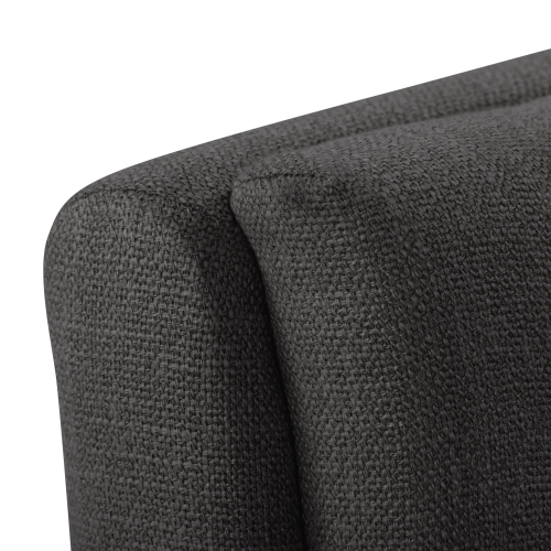 CorLiving DBT-102-B Boston Counter Height Tufted Fabric Barstool, Dark Grey, Set of 2