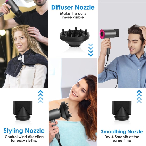 Water Ionic Sèche-cheveux 1800W Sèche-cheveux avec buse magnétique