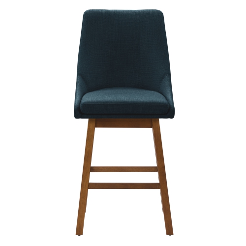 Tabouret de bar en tissu à dossier Boston, lot de 2