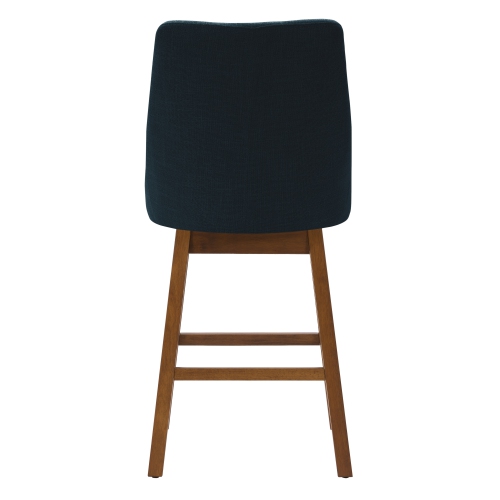 Tabouret de bar en tissu à dossier Boston, lot de 2