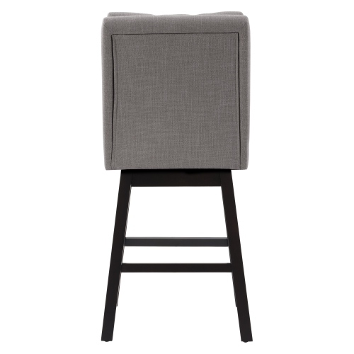 CorLiving DBT-104-B Boston Counter Height Tufted Fabric Barstool, Light Grey, Set of 2