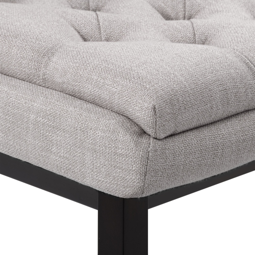 CorLiving DBT-104-B Boston Counter Height Tufted Fabric Barstool, Light Grey, Set of 2