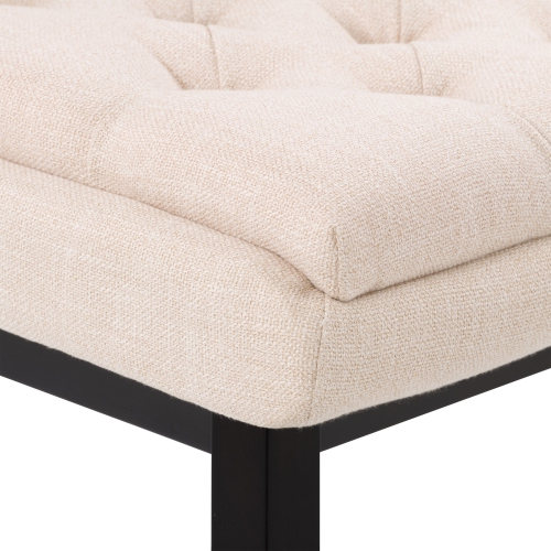 CorLiving DBT-101-B Boston Counter Height Tufted Fabric Barstool, Beige, Set of 2