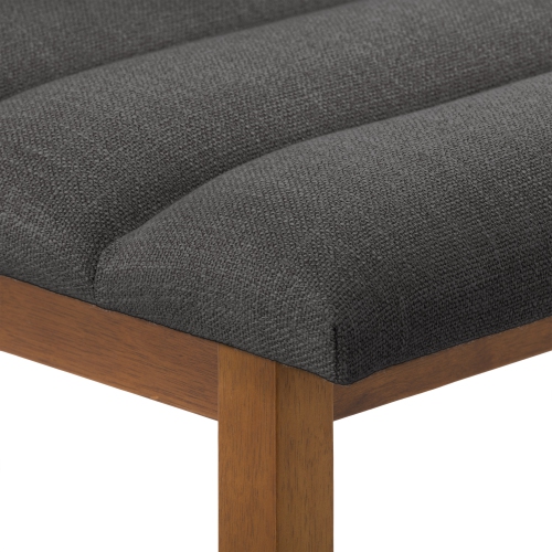 CorLiving DBT-302-B Boston Counter Height Channel Tufted Fabric Barstool, Dark Grey, Set of 2