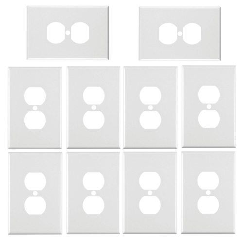 axGear Single Gang Duplex Receptacle Decorator Wall Plate10 PCS