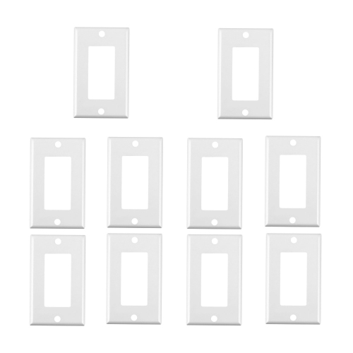 axGear Single Gang Receptacle Decorator Wall Plate 10 PCS