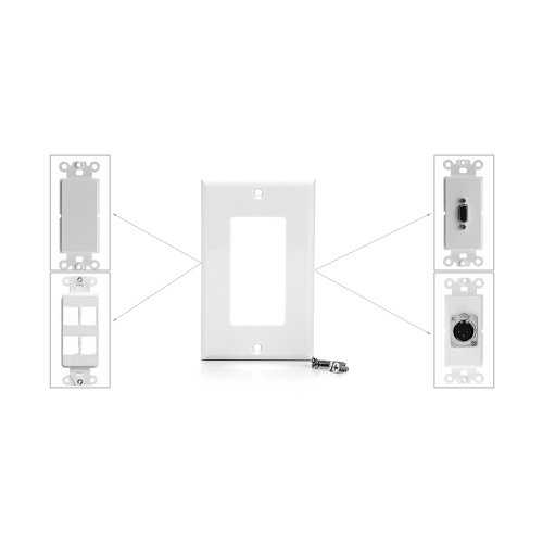 axGear Single Gang Receptacle Decorator Wall Plate 10 PCS