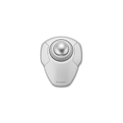 Kensington Orbit 1600 DPI Wireless Optical Trackball Mouse with Scroll Ring - White -