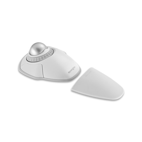 Kensington Orbit 1600 DPI Wireless Optical Trackball Mouse with Scroll Ring - White -