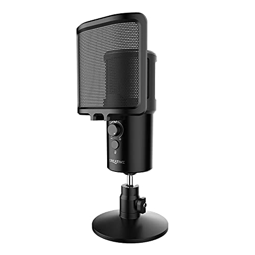 Creative USB Microphone with Dual Polar Pattern and Real-time Mic-monitoring