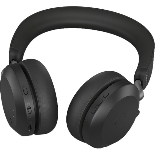 Jabra Evolve2 75 On-Ear Noise Cancelling Sound Isolating Wireless Bluetooth 5.2 Headsets with Mic - USB-A-Microsoft Teams
