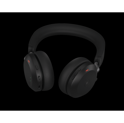 Jabra Evolve2 75 On-Ear Noise Cancelling Sound Isolating Wireless Bluetooth 5.2 Headsets with Mic - USB-A-Microsoft Teams