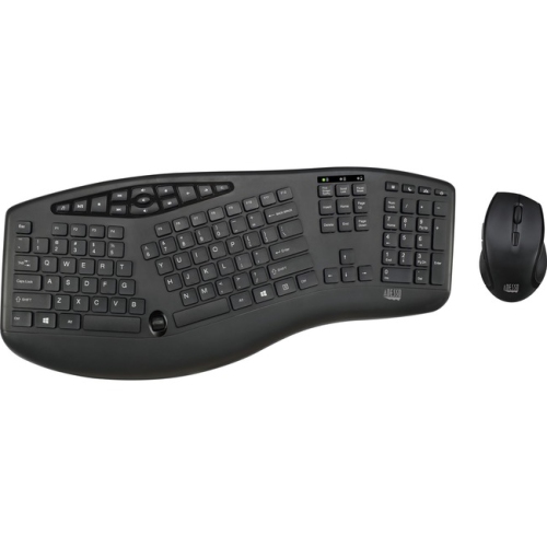 ADESSO  Wkb-1600Cb Truform Wireless Ergonomic Keyboard And Optical Mouse (Wkb-1600Cb)
