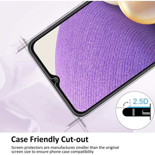 Protecteur d’écran SupeRShield-2 pour Galaxy A32 5G de Samsung [couverture intégrale HD] [installation facile] [bord rond] [résistant aux rayures]