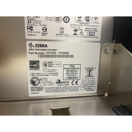 Refurbished - Zebra ZT41042-T010000Z ZT410 Industrial Thermal Transfer Tabletop Printer