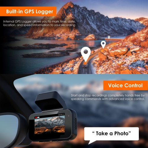 Rexing V55 Dash Cam con capacidades modulares 4K, Wi-Fi de 5.0 GHz y grabadora de cámara GPS para salpicadero de coche