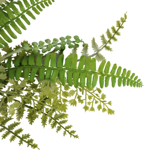 Fern and Succulents Artificial Spring Teardrop Swag - 28"