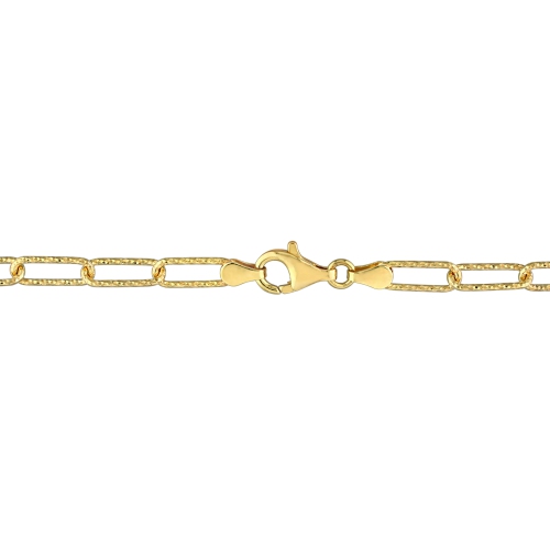 Amour Paperclip Chain Bracelet Yellow Silver