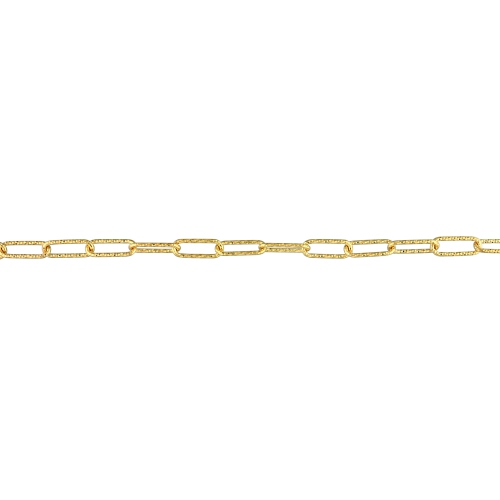 Amour Paperclip Chain Bracelet Yellow Silver