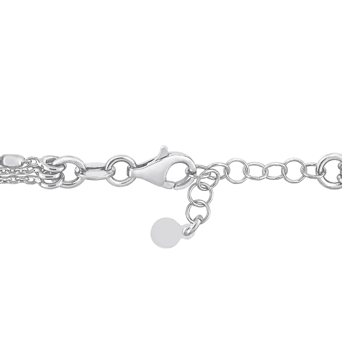 Amour Multi-Strand Link Bracelet Silver