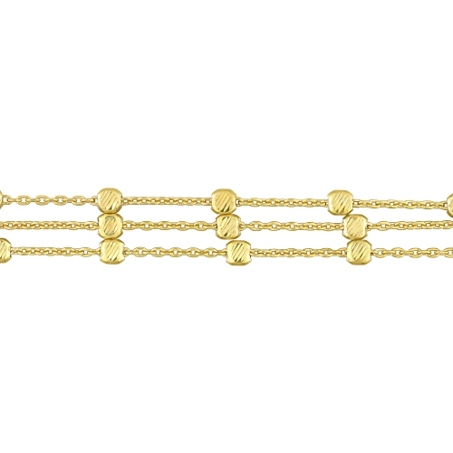 Amour Multi-Strand Chain Bracelet Yellow Silver