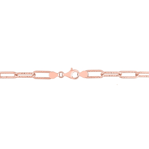 Amour Fancy Cut Oval Link Bracelet Pink Silver