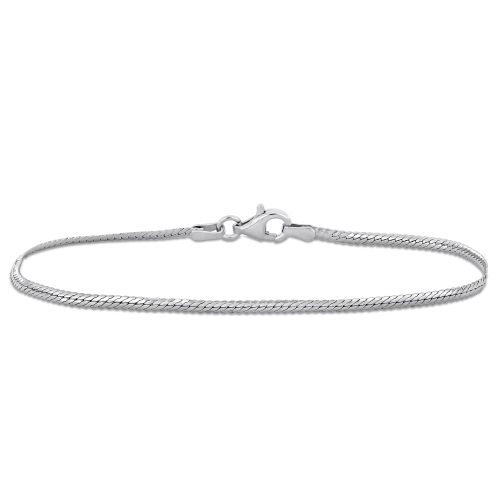 Amour Herringbone Chain Bracelet Silver