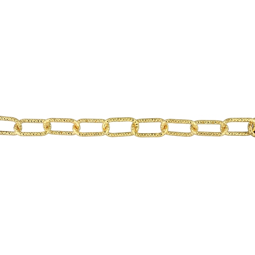 Amour Fancy Paperclip Chain Bracelet Yellow Silver