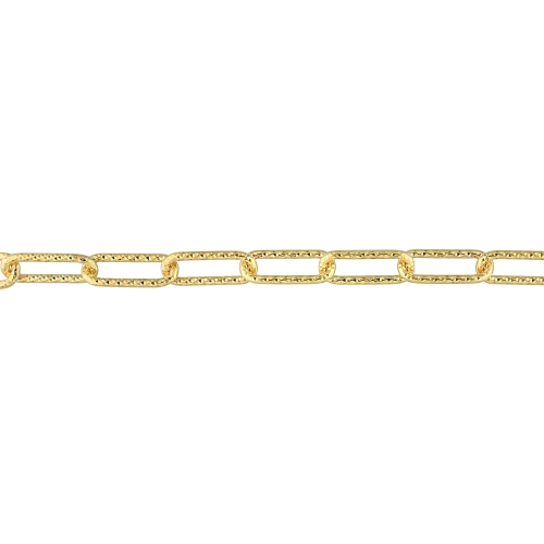 Amour Fancy Paperclip Chain Bracelet Yellow Silver