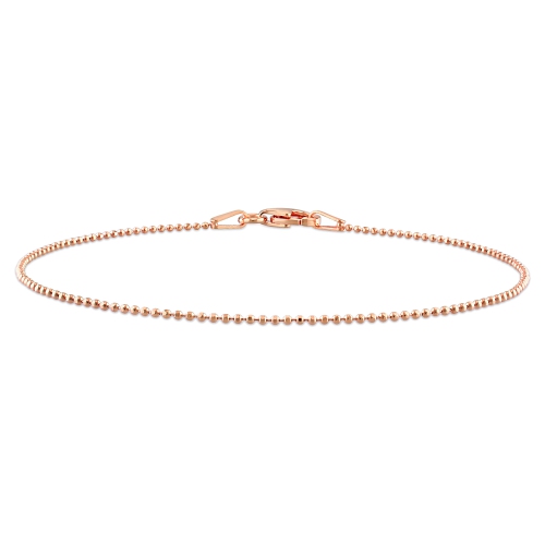 AMOUR  Ball Chain Bracelet Silver In Pink
