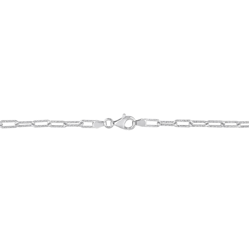 Amour Fancy Paperclip Chain Bracelet Silver