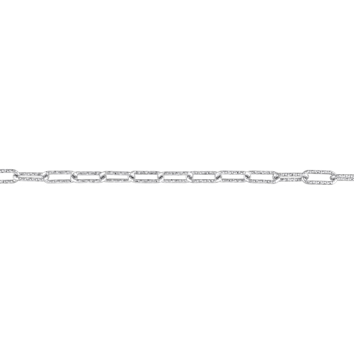 Amour Fancy Paperclip Chain Bracelet Silver
