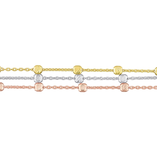 Amour Multi-Strand Bracelet 3-Tone Silver