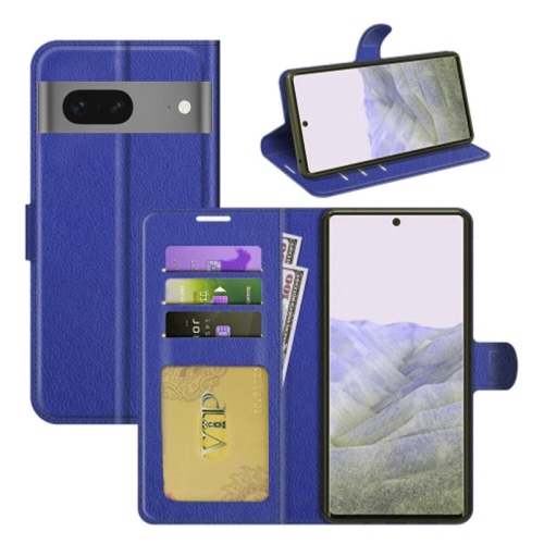 [CS] Google Pixel 7 2022 Case, Magnetic Leather Folio Wallet Flip Case Cover with Card Slot, Navy